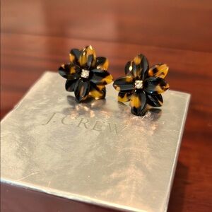 J. Crew Tortoise Flower Stud Earings